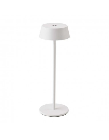 7689-Lampada LED da Tavolo  Colore Bianco in Alluminio ricaricabile con USB C Touch Dimmerabile  IP-6