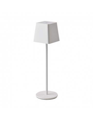 7691-Lampada LED da Tavolo  Colore Bianco in Alluminio ricaricabile con USB C Touch Dimmerabile  IP-6