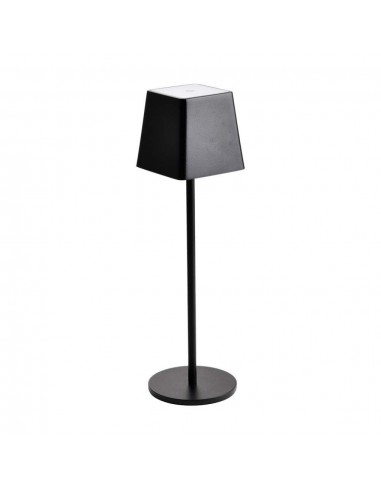 7692-Lampada LED da Tavolo  Colore Nero in Alluminio ricaricabile con USB C Touch Dimmerabile  IP-6