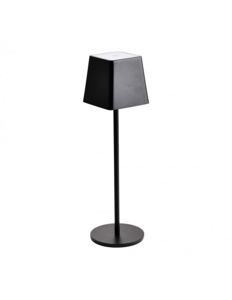 7692-Lampada LED da Tavolo  Colore Nero in Alluminio ricaricabile con USB C Touch Dimmerabile  IP-6