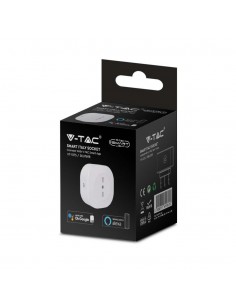 7698-Presa Singola per Schuko Colore Bianco Compatibile con Google Home e Amazon Alexa-1 2