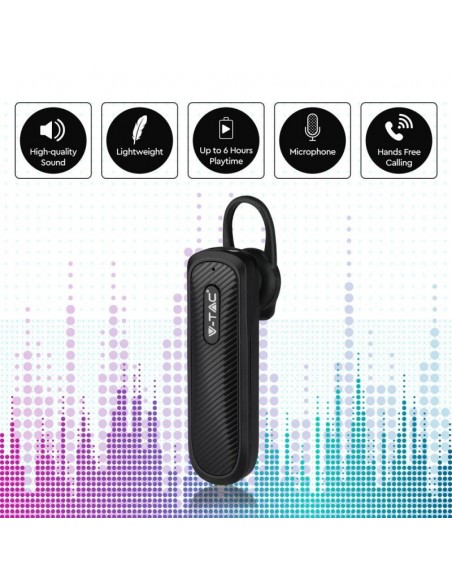 7700-Auricolare Bluetooth mAh Colore Nero-6