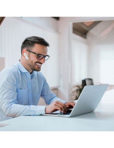 7701-Auricolare Bluetooth mAh Colore Bianco-3