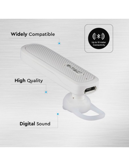 7701-Auricolare Bluetooth mAh Colore Bianco-5