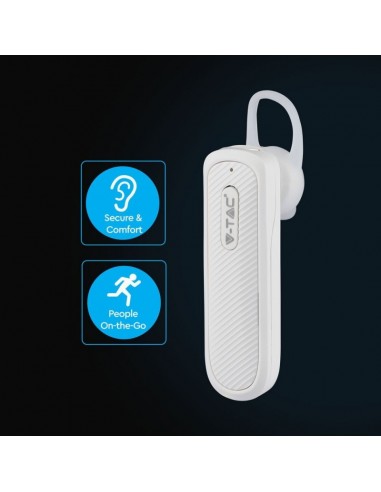 7701-Auricolare Bluetooth mAh Colore Bianco-6