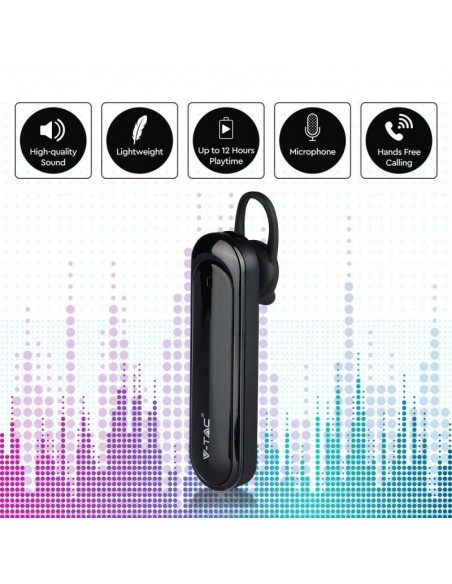 7702-Auricolare Bluetooth mAh Colore Nero-3