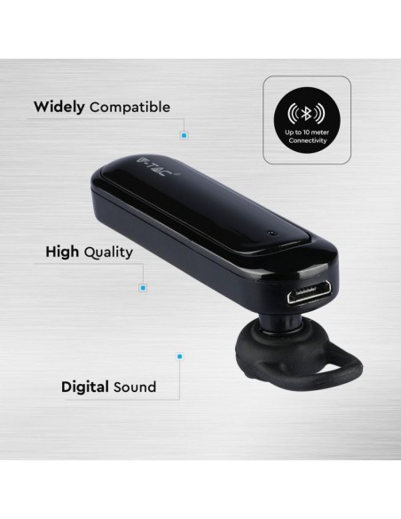 7702-Auricolare Bluetooth mAh Colore Nero-4