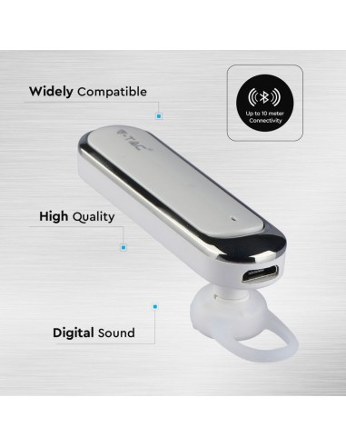 7703-Auricolare Bluetooth mAh Colore Bianco-6