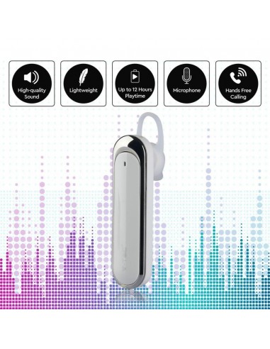 7703-Auricolare Bluetooth mAh Colore Bianco-7