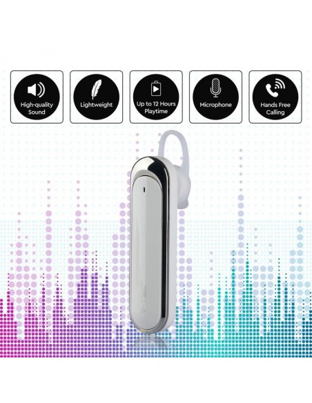 7703-Auricolare Bluetooth mAh Colore Bianco-7