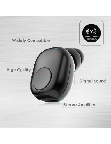 7704-Auricolare Bluetooth mAh Colore Nero-5