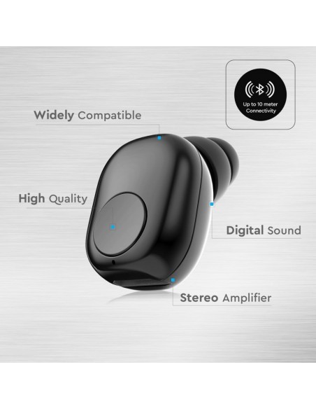 7704-Auricolare Bluetooth mAh Colore Nero-5