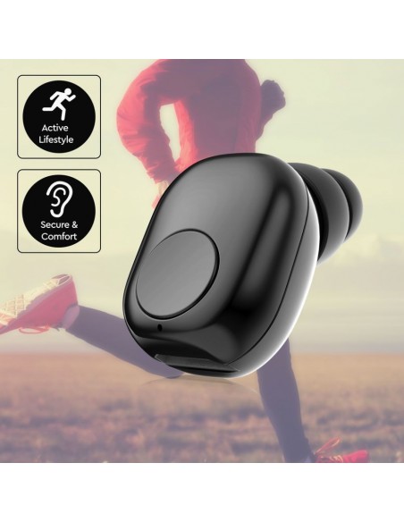 7704-Auricolare Bluetooth mAh Colore Nero-6