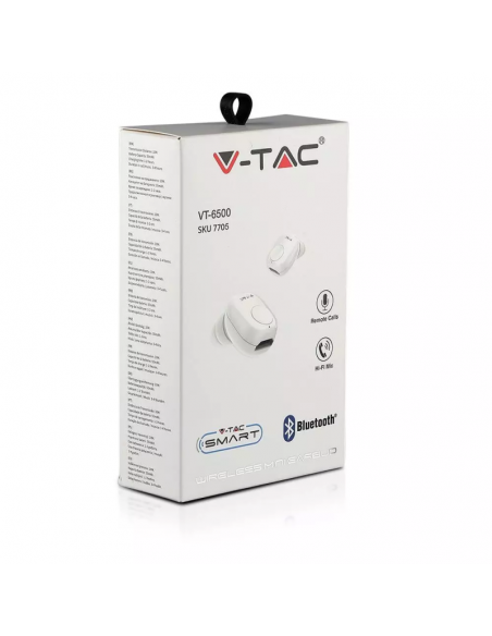 7705-Auricolare Bluetooth mAh Colore Bianco-2
