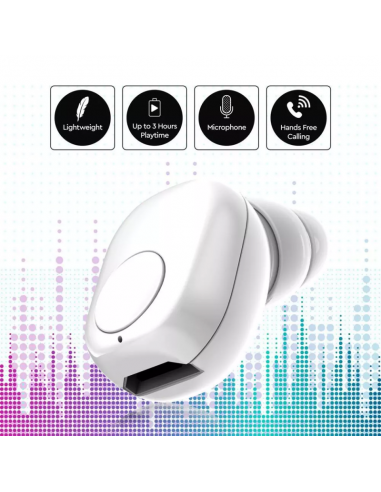 7705-Auricolare Bluetooth mAh Colore Bianco-4