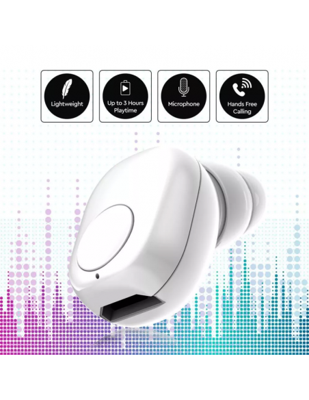 7705-Auricolare Bluetooth mAh Colore Bianco-4