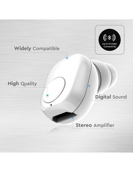 7705-Auricolare Bluetooth mAh Colore Bianco-5