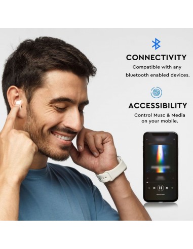 7705-Auricolare Bluetooth mAh Colore Bianco-7