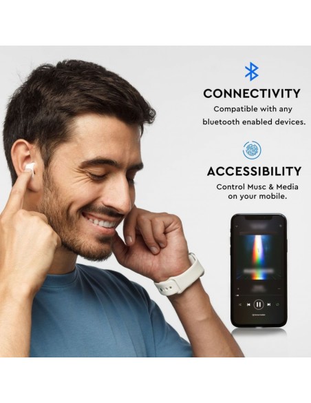 7705-Auricolare Bluetooth mAh Colore Bianco-7