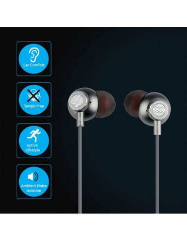 7706-Auricolari con Cavo Jack  Colore Grigio-5