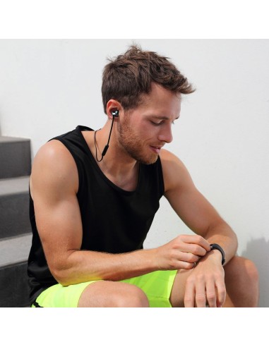 7710-Auricolari Bluetooth Collegate con Cavo mAh Colore Nero-3