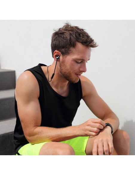 7710-Auricolari Bluetooth Collegate con Cavo mAh Colore Nero-3