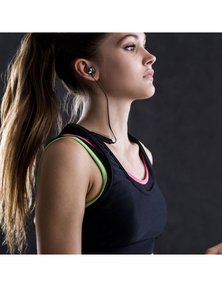 7710-Auricolari Bluetooth Collegate con Cavo mAh Colore Nero-4