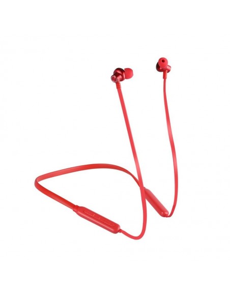7711-Auricolari Bluetooth Collegate con Cavo mAh Colore Rosso-1