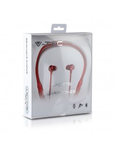 7711-Auricolari Bluetooth Collegate con Cavo mAh Colore Rosso-1 2