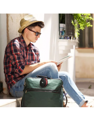 7716-Speaker Bluetooth Portatile  con Microfono e Slot per Scheda TF Batteria da mAh Colore Rosso-3