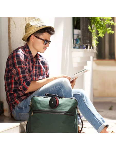 7716-Speaker Bluetooth Portatile  con Microfono e Slot per Scheda TF Batteria da mAh Colore Rosso-3