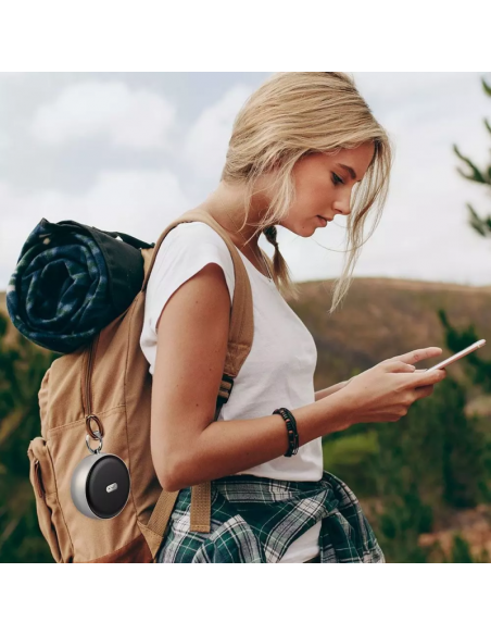 7717-Speaker Bluetooth Portatile  con Microfono e Slot per Scheda TF Batteria da mAh Colore Grigio-3