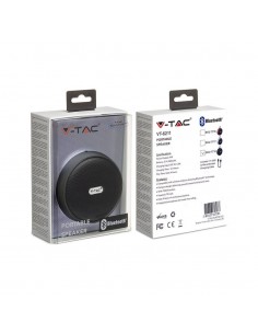 7718-Speaker Bluetooth Portatile  con Microfono e Slot per Scheda TF Batteria da mAh Colore Nero-1 2