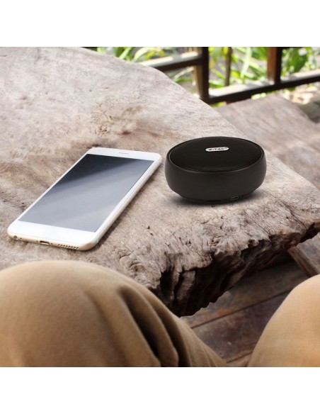 7718-Speaker Bluetooth Portatile  con Microfono e Slot per Scheda TF Batteria da mAh Colore Nero-3