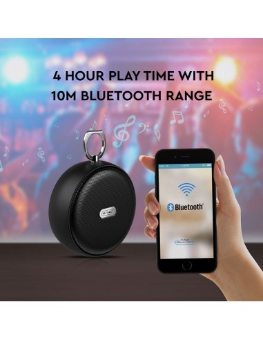 7718-Speaker Bluetooth Portatile  con Microfono e Slot per Scheda TF Batteria da mAh Colore Nero-7