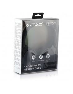 7727-Cuffia Senza Fili Bluetooth con Testa Rotante mAh Colore Nero con Custodia-1 2