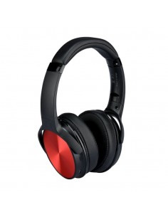 7729-Cuffia Senza Fili Bluetooth con Testa Rotante mAh Colore Rosso con Custodia-1