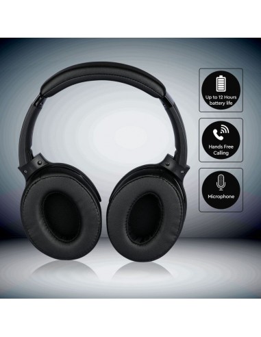 7729-Cuffia Senza Fili Bluetooth con Testa Rotante mAh Colore Rosso con Custodia-6