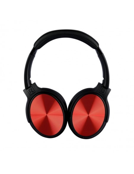 Cuffia Senza Fili Bluetooth con Testa Rotante 500mAh Rosso con Custodia