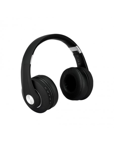 7730-Cuffia Senza Fili Bluetooth con Testa Regolabile mAh Colore Nero con Custodia-1