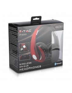 7730-Cuffia Senza Fili Bluetooth con Testa Regolabile mAh Colore Nero con Custodia-1 2