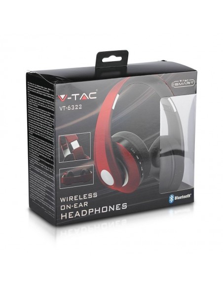 7730-Cuffia Senza Fili Bluetooth con Testa Regolabile mAh Colore Nero con Custodia-2