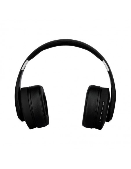 Cuffia Senza Fili Bluetooth con Testa Regolabile 500mAh Nero con Custodia