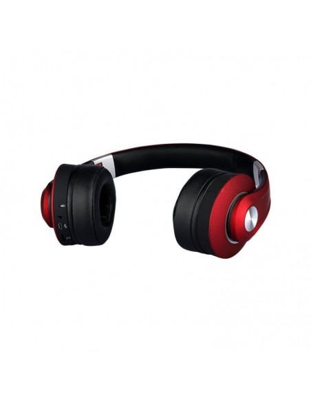 7731-Cuffia Senza Fili Bluetooth con Testa Regolabile mAh Colore Rosso con Custodia-7