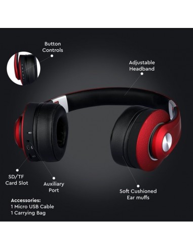 Cuffia Senza Fili Bluetooth con Testa...