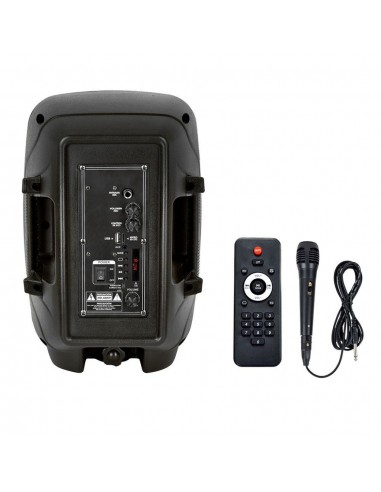 7735-Altoparlante Trolley Ricaricabile  Microfono Cablato Telecomando RGB per Cassa  pollici-3