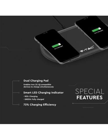 7741-Caricatore Wireless a Pad  Colore Nero-5