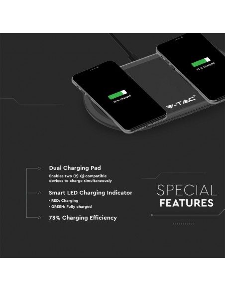 7741-Caricatore Wireless a Pad  Colore Nero-5