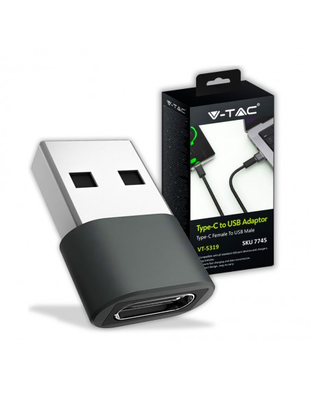 7745-Adattatore da USB Tipo-C a USB-A Colore Grigio-1