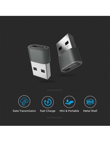 7745-Adattatore da USB Tipo-C a USB-A Colore Grigio-6